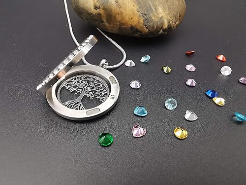 GOKING Family Tree of Life Floating Locket, Grandmother Necklace