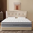 Acochey12 Inch King Mattress Memory Foam and Spring Hybrid King Size Mattresses,Medium Firm Feel Grey Mattress in a Box, Quality Comfort and Adaptive Support Breathable Cooling King Mattresses.