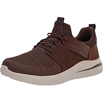 65ブラウン Skechers Men's Delson 3.0 Cicada Sneaker, Gray/Black, 10