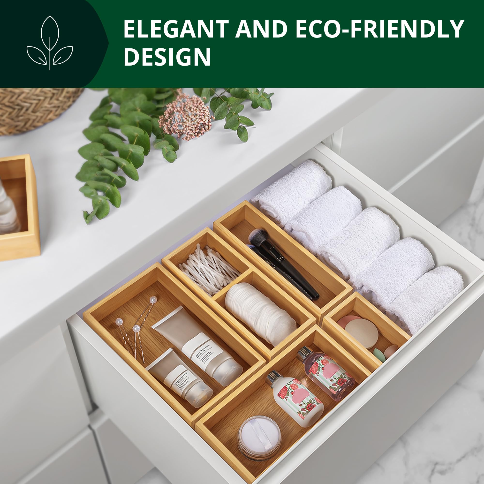 Bamboo Drawer Organizer
