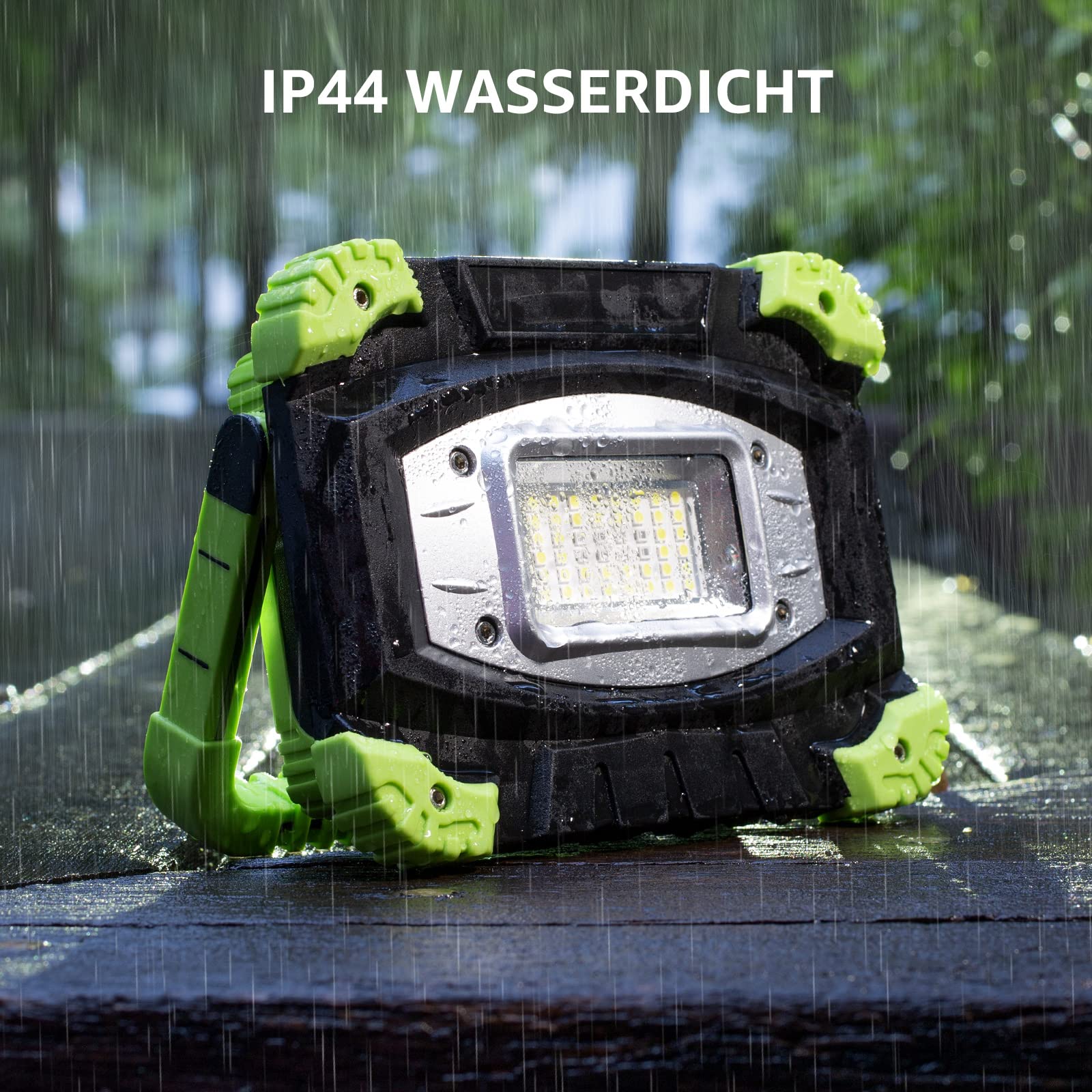 Lepro Led Akku Strahler, Wiederaufladbare Campinglampe aus Aluminium, 20W 2000 Lumen Arbeitsleuchte mit 5 Beleuchtungsmodi und 5200 mAh Powerbank, für Notfall, Camping 5