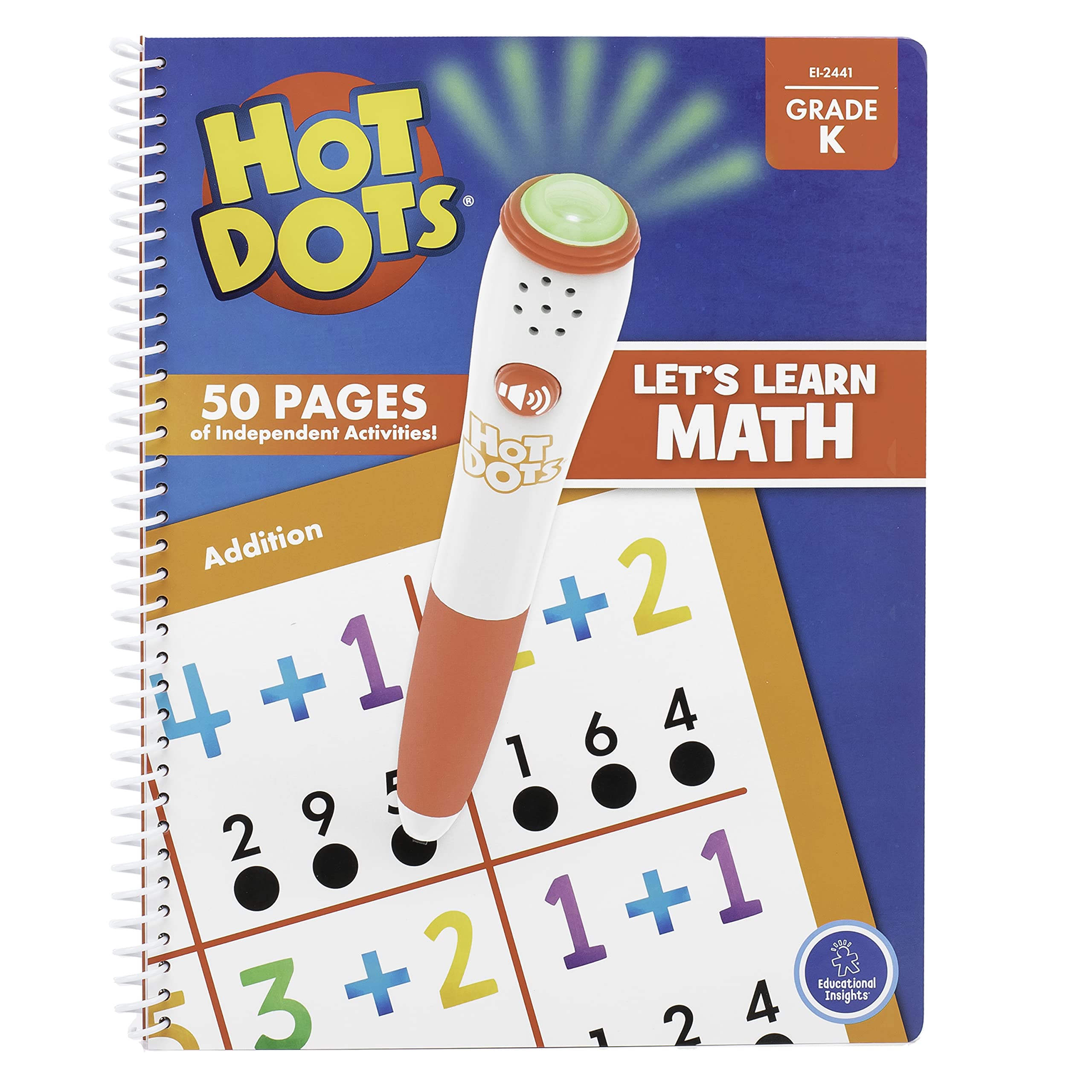 Let's Math Mua Educational Insights Hot Dots Let's Learn Kindergarten Math ...