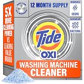 Tide Washing Machine Cleaner 52 Week Supply with Oxi for Front and Top Loader Washer Machines, Deep Cleaning Residue &amp; Odor Eliminator, 12 Month Supply (Packaging May Vary)