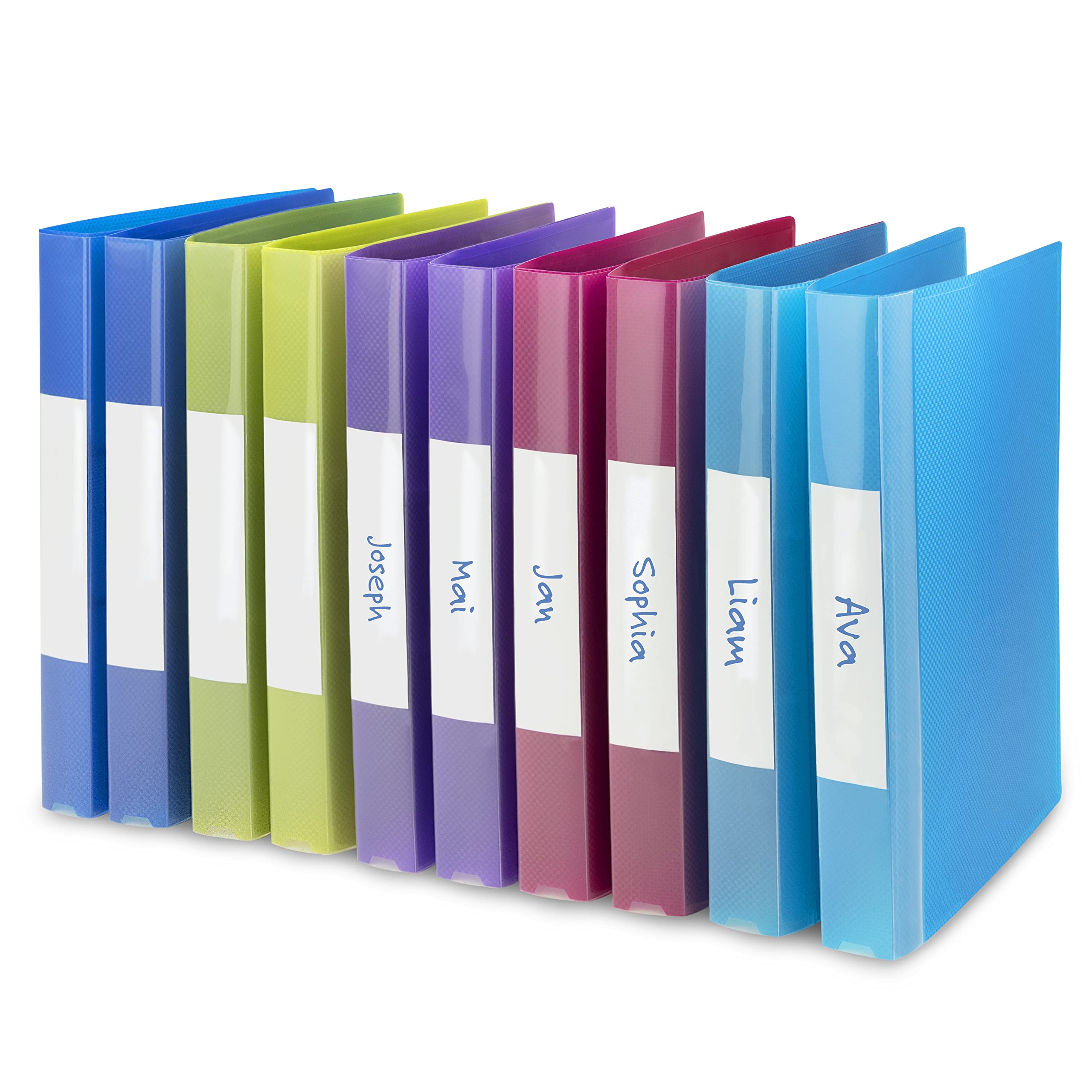 Rapesco 0716 2-Ring Binder, 35 mm Spine, A4, Assorted Colours, Pack of 10