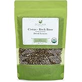 Biokoma Organic Cistus Rock Rose Loose Leaf Tea 3.55oz - Cistus Incanus Dried Leaves, USDA Organic Herbal Tea, Resealable Moisture Proof Pouch, No Additives, No Preservatives, Non GMO, Kosher
