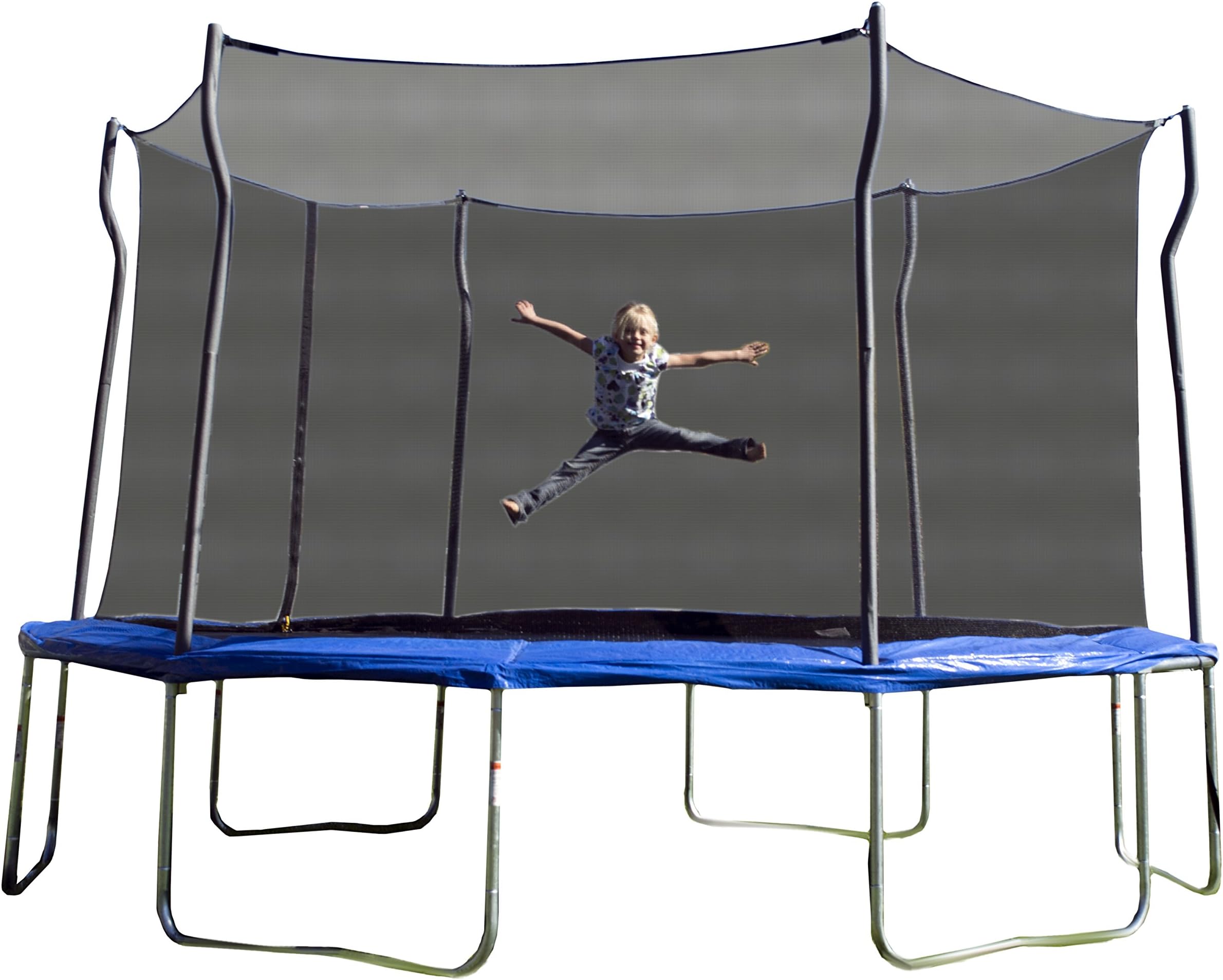 Kinetic Trampolines K14D-BE Trampoline with Enclosure, Blue, 14-Feet