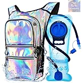 Mothybot Hydration Backpack Pack, Water Backpack 20L Capacities Included 2L Hydration Bladder, Festival Essential - Rave Hydration Pack Hydropack Hydro for Hiking, Running, Biking, Festival Gear