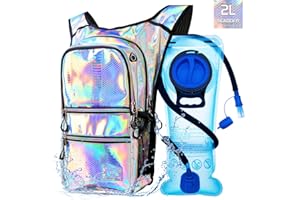 Mothybot Hydration Backpack Pack, Water Backpack 20L Capacities Included 2L Hydration Bladder, Festival Essential - Rave Hydration Pack Hydropack Hydro for Hiking, Running, Biking, Festival Gear