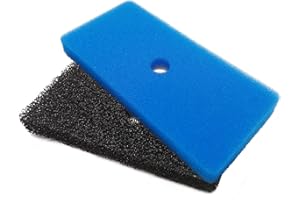 PFTJUJUDAN 2PCS Pond Replacement Filter Pads,Coarse and Fine Pads for Pond Pump Pre-Filter Box,Blue and Black Sponge Filters Replacement