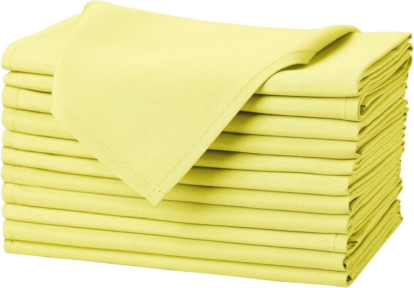 Best yellow fabric kitchen table napkins with rings