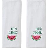 SKL HOME Hello Summer Hand Towel Set, White Small