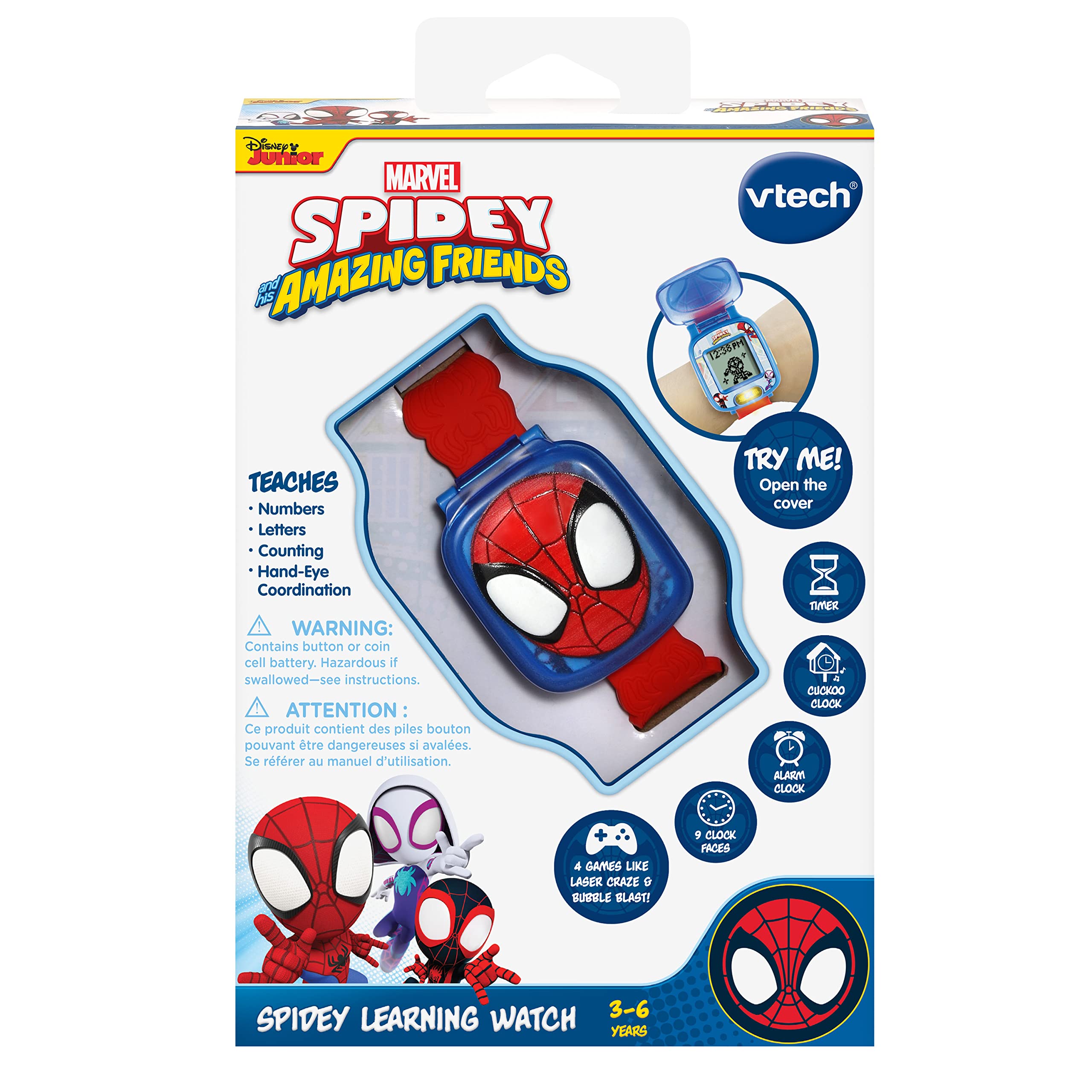 VTech Spidey and His Amazing Friends - Spidey Learning Watch