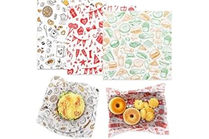 SWEETSTAR 300pcs Deli Paper Sheets 10''x10'', Wax Paper Sheets for Food, Grease Resistant Sandwich Wrapping Paper, Premium Food Basket Liners for Bakery, BBQ, Picnic, Home Party, Festival and Outdoors