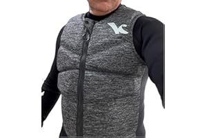 LIGHTUPMYHOME Kite Kulture Premium Impact Vest for Kitesurfing, Jet Ski, and Wakeboarding, Non Padded Waist, Lightweight Foam, Front Zip