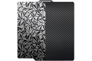 JUUPINE 3D Printer PEO PET Build Plate for Bambu Lab X1/X1C/X1E/P1P/P1S/A1 3D Printer,Diamond PEO+Carbon Fiber PET Surface 25