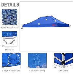 MASTERCANOPY Replacement Pop Up Canopy Top