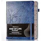 Molekaus End of Life Planner: Estate Planning Organizer with Tabs - End of Life Organizer for Final Arrangements & Important Affairs with Large Print - 120GSM Thick Paper - 7'' x 10'' (Blue)
