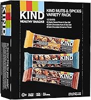 KIND Bars, Nuts and Spices Variety Pack, Gluten Free, 1.4 Ounce Bars, 12 Count