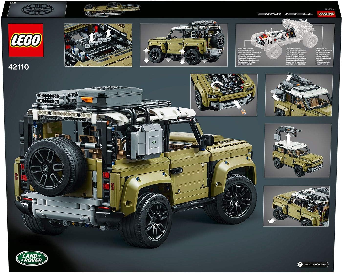 LEGO 42110 Technic Land Rover Defender Off Road 4x4 Car, Exclusive Collectible Model, Enhanced Building Set: Toys & Games