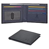 Slim Bifold Leather Wallet for Men - RFID Card Holder Ultra Thin Gift Ideas