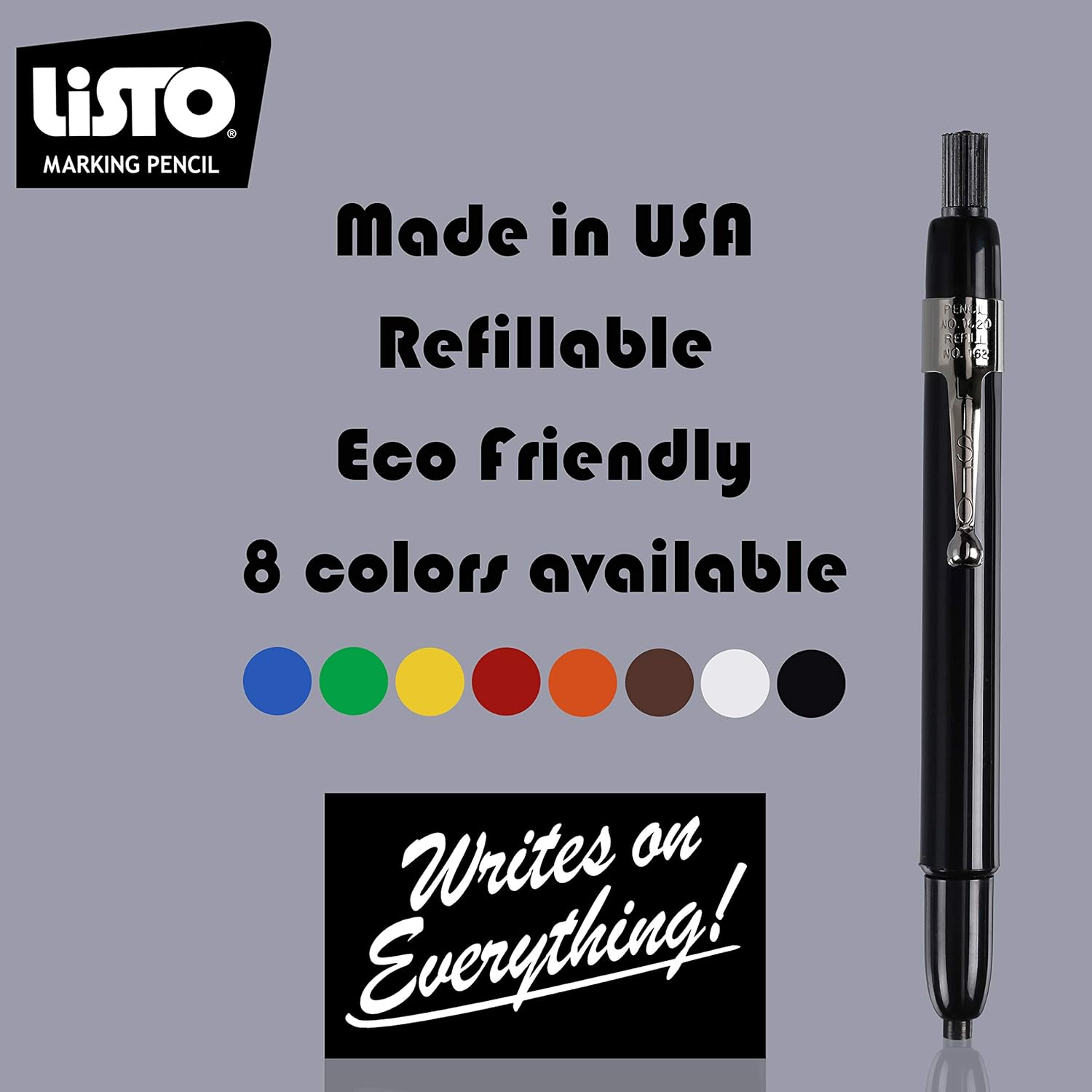 Listo 1620 - Box of 12 - RED COLOR - China Markers/Grease Pencils/China Marking Pencils/Wax Pencils : Mechanical Pencils : Office Products