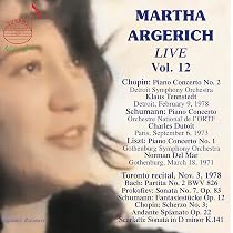 Amazon.com: V12: Martha Argerich Live: CDs y Vinilo