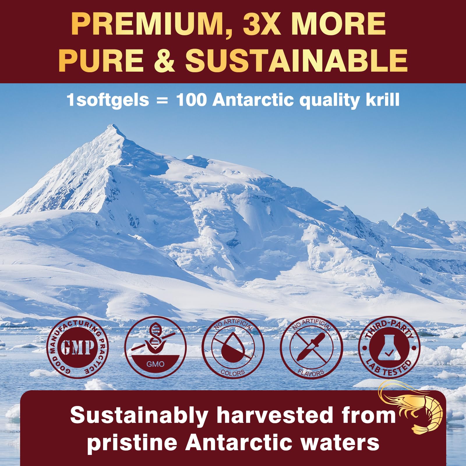 Mua Krill Oil 1200mg, Antarctic Krill Oil Omega 3 Supplement with EPA ...