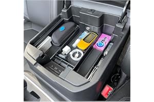 TOPINSTALL Custom Full-Size Console Tray Compatible with 2019-2022 Chevy Silverado/GMC Sierra 1500 and 2020-2023 Silverado/Sierra 2500HD 3500HD, Armrest Organizer (Full Console w/Bucket Seats ONLY)