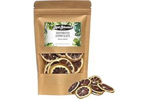 Drink Botanicals Ireland | 17+ Slices 100% Natural Dried Dehydrated Dried Lemon Slice Wheels | 1.41 oz | 40 Grams | Citrus Dried Lemons for Garnishing, Cocktails, Cooking, Baking, Drinks