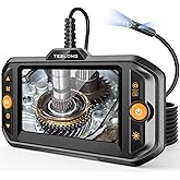 Teslong Dual Lens Endoscope with Light, Mechanic Borescope Inspection Camera, Fiber Optic Scope, Flexible Snake Probe for Automotive, HVAC, Wall & Home Inspections (16.5FT)
