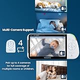 Babysense Full HD Split-Screen Baby Monitor 1 PTZ Camera Two-Way Talk Long view 5
