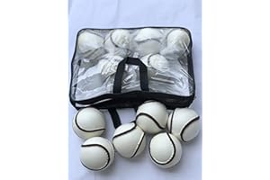 Breezy Hampton Hurling All Weather Wall Ball Sliotars White Color GAA Size 5 (12 Balls/1 Dozen) Sliothars
