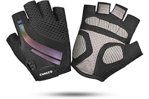 cnrees Cycling Gloves for Boys Girls Half Finger Breathable Non-Slip Bike Gloves with Padded for Balance Bike Mountain BMX Sc