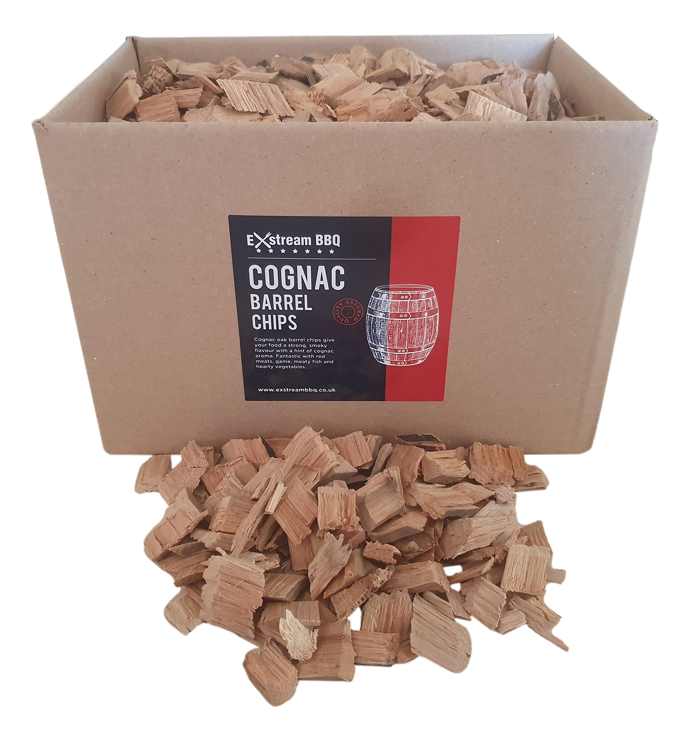 Exstream BBQ Barbecue Smoking Wood Chips *Over 16 Great Flavours in 1, 5 & 10 Litres* (Cognac Barrel 5 Litre)