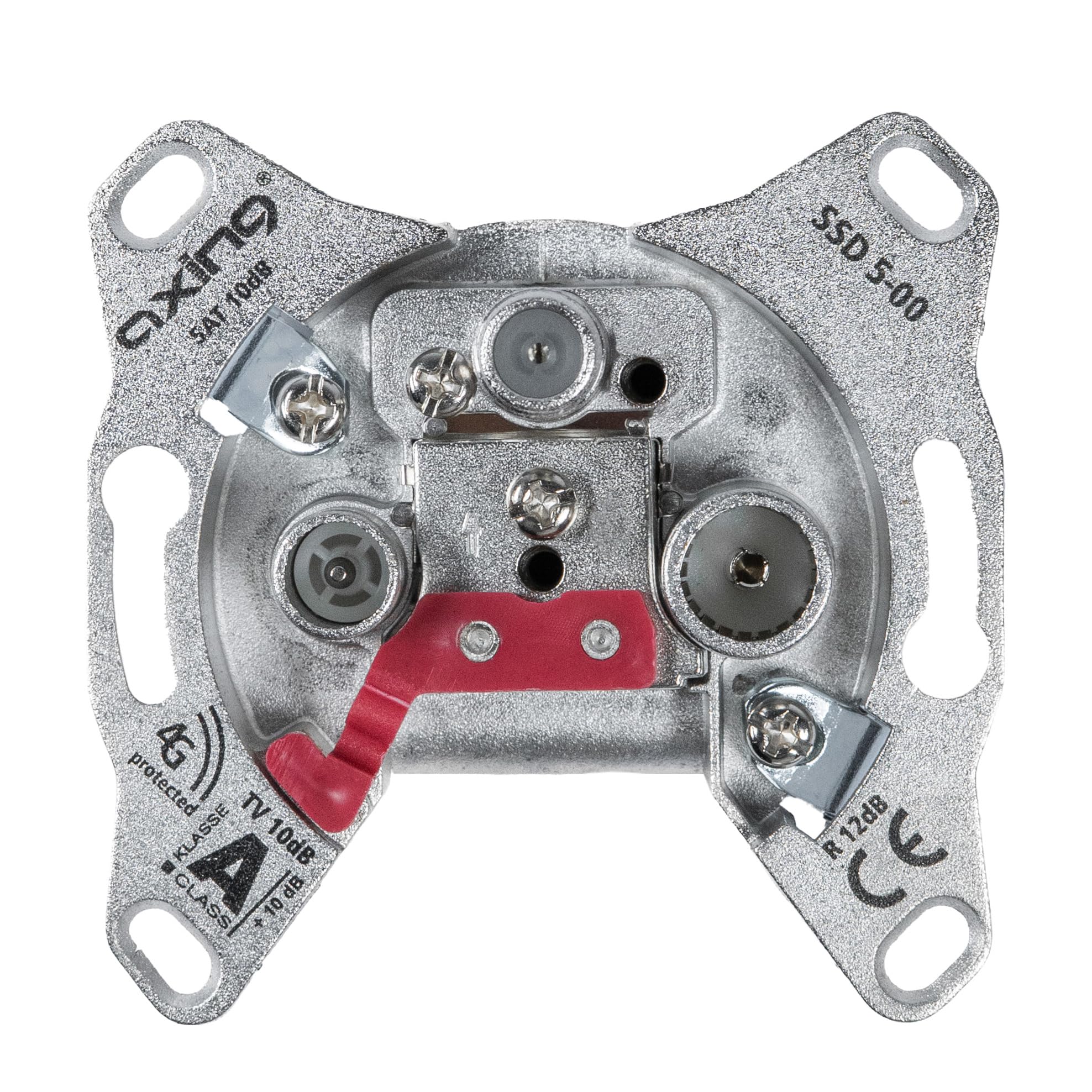 Axing SSD 5-00 Universal socket wall outlet for Sat-systems with 3 ports (Sat, TV, radio) — image 1