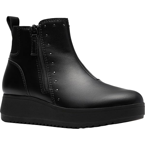 Clarks Orianna Bit – Mocassini Donna In Pelle, Colore Nero, Tacco Plateau, Taglia 37 EU