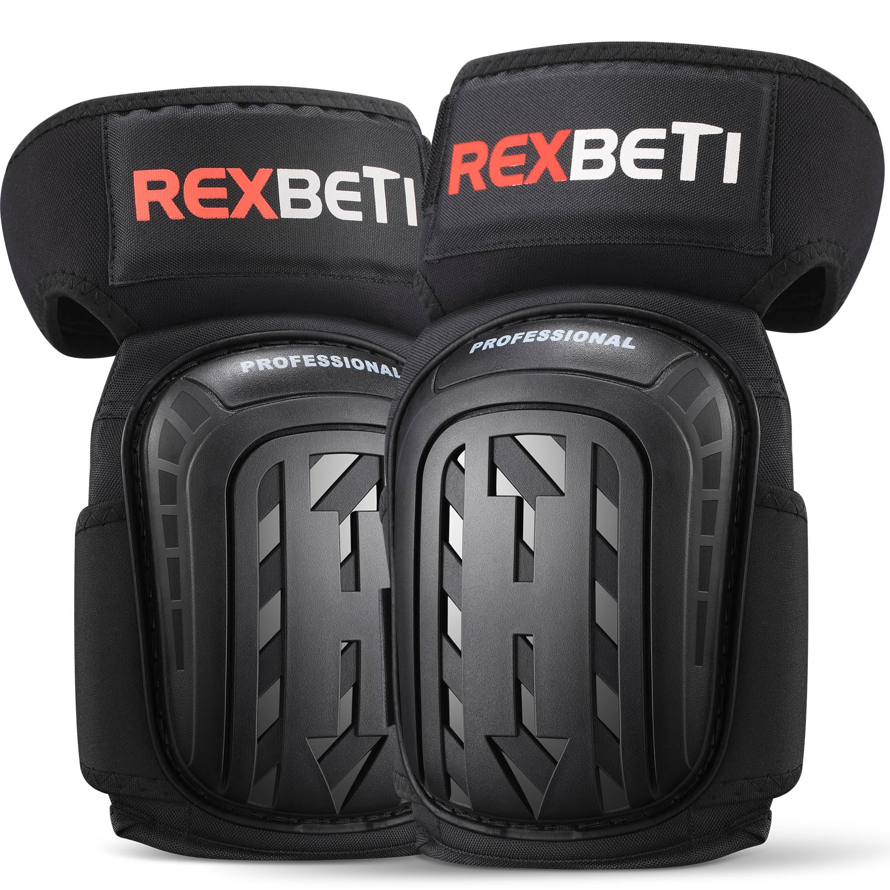 Photo 1 of REXBETI Knee Pads for Work, Construction Knee Pads for Men, Heavy Duty Comfortable Anti-slip Foam Gel Knee Pads for Gardening Flooring and Cleaning, Strong Stretchable Straps, Black