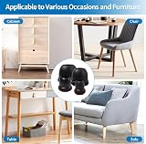 Ezprotekt Chair Leg Covers 0.75in Black 16pcs with Felt Bottom view 6