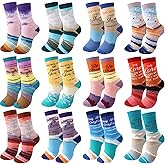 ShinyMatch 12/24 Pairs Christian Socks Gifts with Inspirational Words Religious Bible Verse Socks