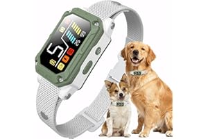 AI Smart Dog Bark Collar with 5 Sensitivity Levels, No Shock & Shock Modes, Beep + Vibration, Rechargeable & Waterproof Bark 