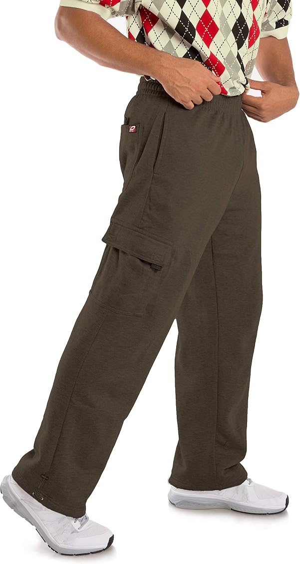 VIBES Men's Fleece Cargo Sweatpants 