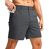G Gradual Men's Casual Shorts 7" Lightweight Golf Shorts for Men Stretch with 3 Pockets Quick Dry Breathable Work Shorts