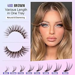 Pawotence Lash Extension Kit DIY 280pcs Brown Lash