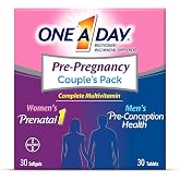 One A Day Men's &amp; Women's Pre-Pregnancy Multivitamin Softgel including Vitamins A, Vitamin C, Vitamin D, B6, B12, Folic Acid &amp; more, 30+30 Count, Supplement for Before, During, and Postnatal