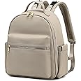 LORADI Small Diaper Backpack with Stroller Buckle, Insulated Pockets and Water-proof Pocket (Beige)