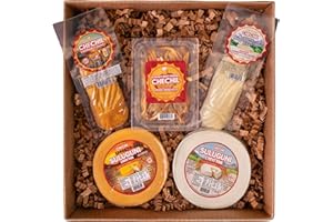 Chechil Sampler Variety Gift Box 5-Pack, Artisanal Handcrafted Braided String Cheese, Smoked and Plain, Gift for Beer, Wine, and Charcuterie Board Lovers