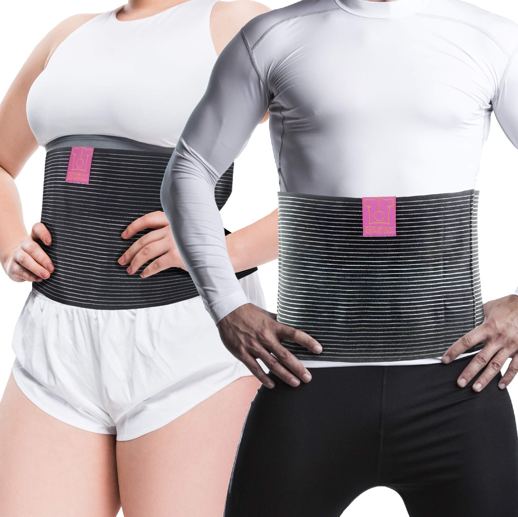 Plus Size Post Surgery Abdominal Binder I Gentle Compression Abdominal Binder for Large Women & Men I Bariatric Stomach Girdle Good for Liposuction, Hysterectomy, Postpartum, and C-Section I L/XL