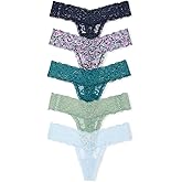 Victoria's Secret Women's Lace Thong Underwear, Panties for Women, Multi Pack