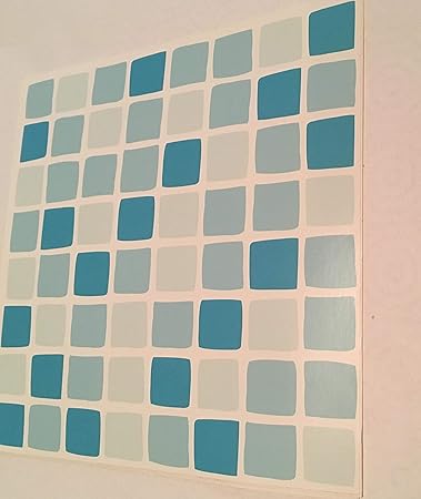 Satz 10 Des Mosaik Fliesenaufkleber Transfers Blau Turkis Amazon De Kuche Haushalt