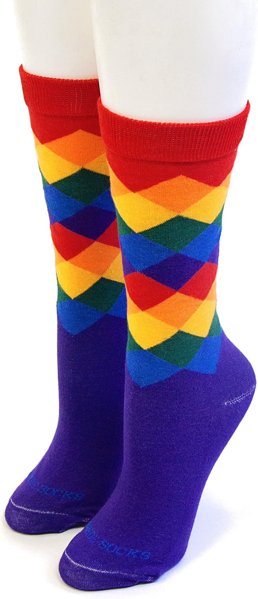 Men's Rainbow Argyle Magic Socks